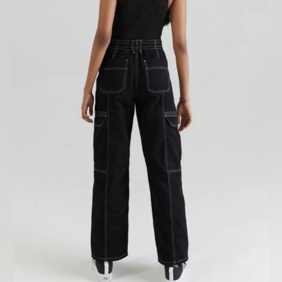 Urban Outfitters BDG Black Cargo Jean with White Stitching - Picture 2 of 10